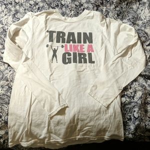 Train like a girl long sleeve shirt